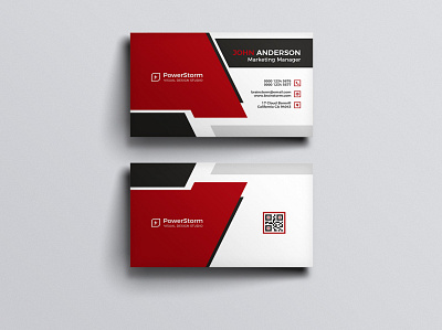 Modern and Creative Corporate Business Card brand branding business business card clean company contact corporate corporate identity creative digital freelancer graphic design graphic designer id card letterhead modern office professional stationary