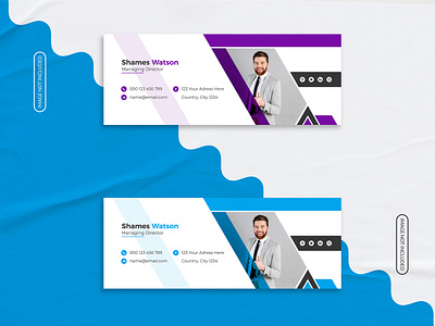 Corporate business email signature or email footer cover design