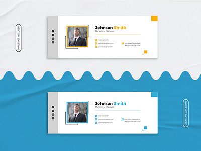 Modern business email signature or email footer cover design