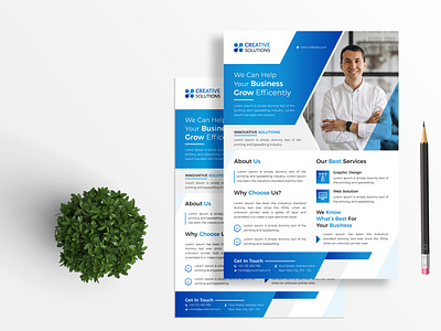 Modern digital marketing agency  company flyer design