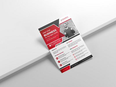 Stylish abstract business company flyer design