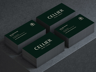 Cellier Wine Tanks Business Cards branding business cards design logo design