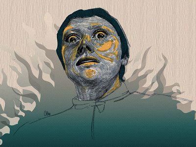 Joan of Arc illustration movie art painting portrait vector web