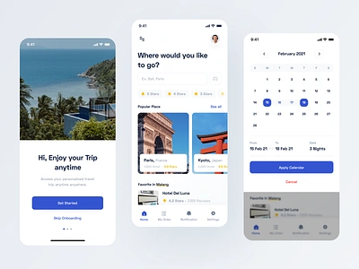 Travelio - UI Kit app bigsur book branding calendar design designer holiday hotel travel travel agency traveling trip ui ui8 uidesign uikit ux uxdesign vacation