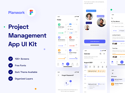 Planwork - Project Management App UI Kit