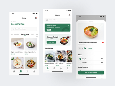Kupa - Food Delivery App UI Kit