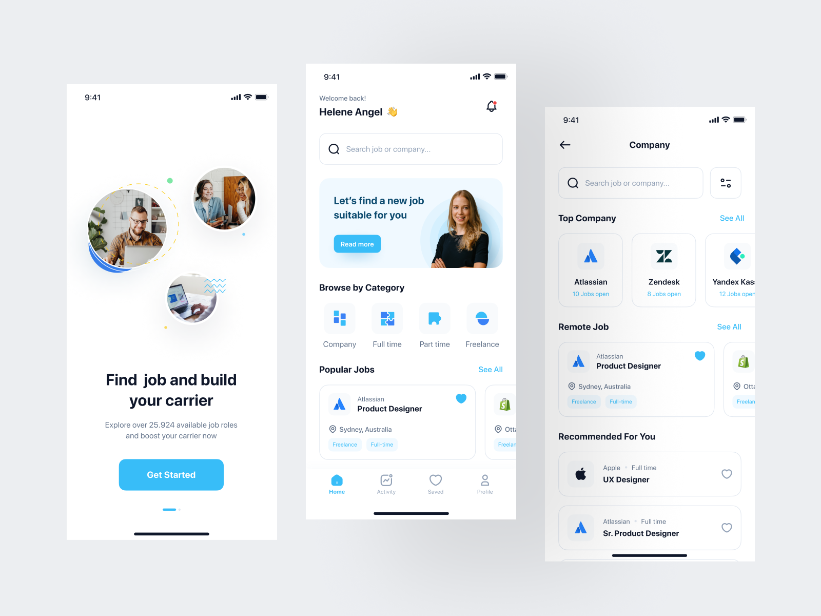 Jobhunt - Job Finder App UI Kit by Toko Design on Dribbble