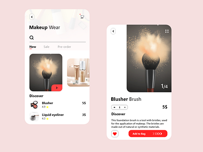 makeup app appdesign makeup makeup app ui uidesign uiux uxdesign