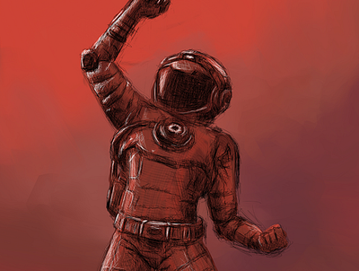 No Mans Sky Spaceman | Gamer Fan Art digital painting fan art gamer art illustration mixed media nms no mans sky sci fi art sketch spaceman