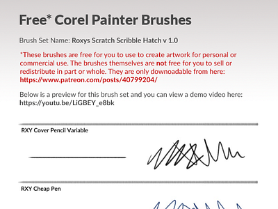 Free Corel Painter Brushes for Drawing