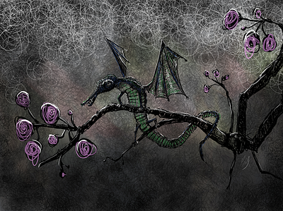 #Smaugust2020 cherrytree digitalartist dragon dragonart fantasyart sketch smalldragon smaugust smaugust2020