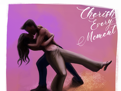 Cherish Every Moment commissionsopen commissionsopen2021 digitalpainting embrace illustration illustrator kiss