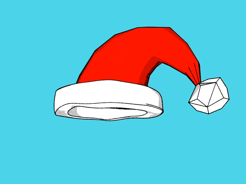 Santa Hat christmas cinema 4d looping gif santa claus santa hat sketch and toon