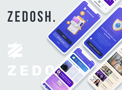 ZEDOSH app app design branding delivery app design finance app fintech graphic design illustration logo mobile app mobile design ui ui ux ui design ux ui ux design uxdesign vector
