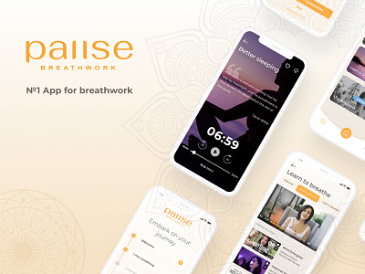 PAUSE app branding graphic design illustration logo mobile app motion graphics ui ui design uxdesign