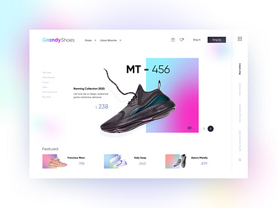 Simple shop shot brand branding clean clean design clean ui concept design gradient shoes shop simple ui uidesign ux design web web app webdesign white