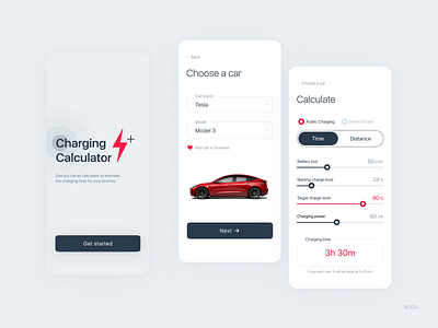 Charging Calculator 004 app calculator car charging charging calculator clean clean design concept concept design dailyui electric car figma graphic design logo minimal minimalism ui ux web design