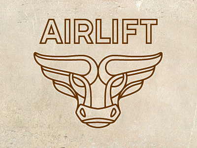 Airlift Logo bull fireworks hand drawn heavy cargo identity illustrator logo mohldesign symbol