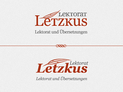 Letzkus Lektorat Logotype custom feather hand drawn logo logotype mohldesign symbol type web