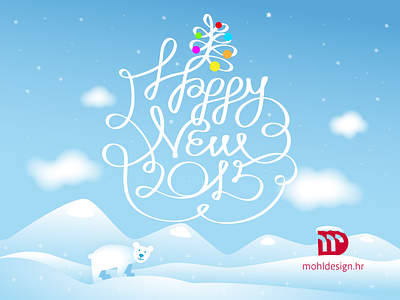 Happy 2015 Dribbblers! happy new 2015 illustration illustrator mohldesign new year vector