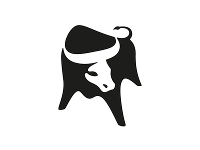 Black Bull brand bull identity illustration logo mark mohldesign negative space symbol