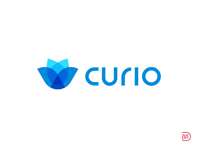 Curio Logo brand flower geometric identity logo logotype mark mohldesign simple symbol type
