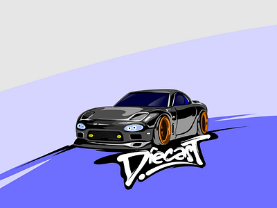 Diecast brand branding car design diecast flat flatdesign initials jdm logo mascot sport