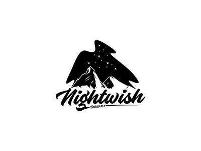 Nightwish outdoors adventure logo mountain night outdoors sky