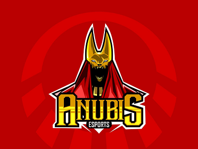 Anubis esports dog esports game logo mascot