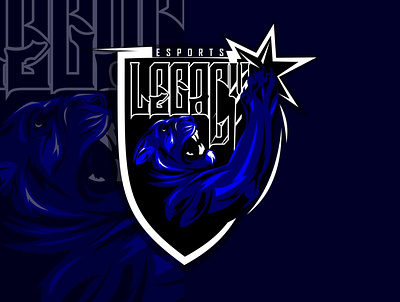 phanter mascot blue design designgraphic designs e sports esport game gaming lion logo mascot phanter shield sports team tiger