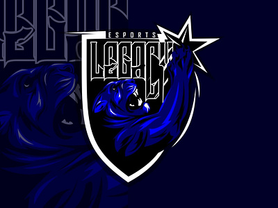 phanter mascot blue design designgraphic designs e sports esport game gaming lion logo mascot phanter shield sports team tiger