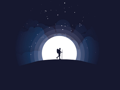 El Camino de Santiago 2.0 camino character design flat flat design illustration illustrator minimal night spain vector