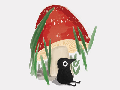 Pino - WIP illustration mushroom sketch wip