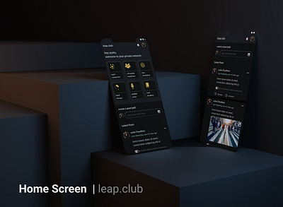 Home Screen leap.club design icon illustration logo mobile app design prototyping ui ux