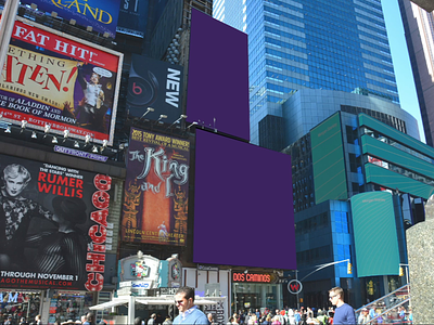 Times Square digital billboard ad for DuckDuckGo advertising after effects animation billboard design figma times square