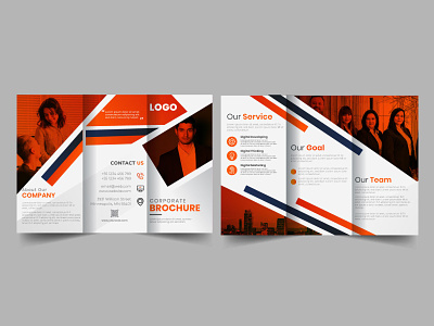 Corporate 3 fold Brochure Design Premium Vector