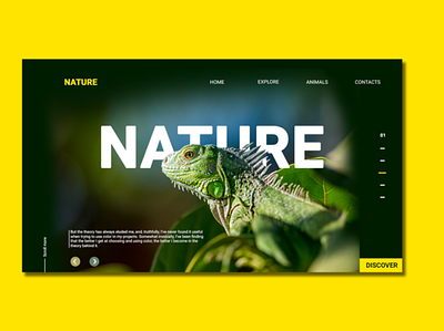 Nature Landing Page art design flat minimal type ui ux web website