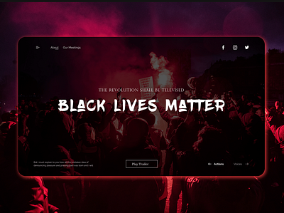 Activism Adobe XD Landing Screens activism blm design flat racism ui ux vector web website