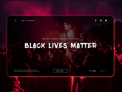 Activism Adobe XD Landing Screens