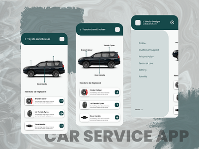 Car Service Mobile App Design