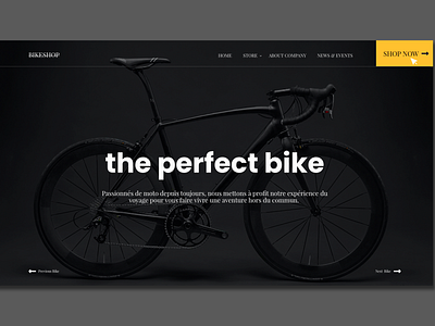 Modern Bike Shop Adobe XD Template design ecommerce illustration minimal ui ux vector web website