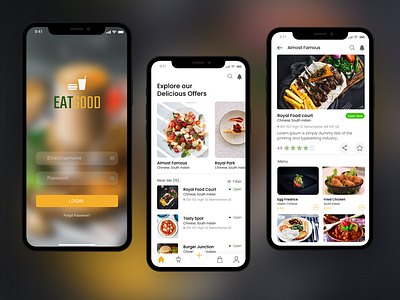 Food ordering Mobile App Design by Byron Alfa on Dribbble