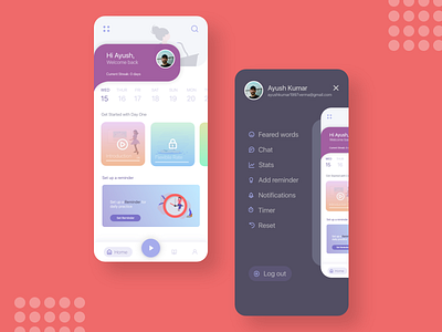 STAMURAI APP REDESIGN app branding design flat illustration illustrator typography ui ux