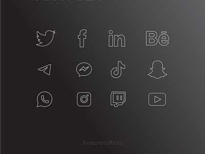 Social Media Line Icons