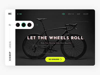 DailyUI #003 - Product Landing Page bicycle branding daily 100 challenge dailyui design landingpage product productpage products ui uidaily