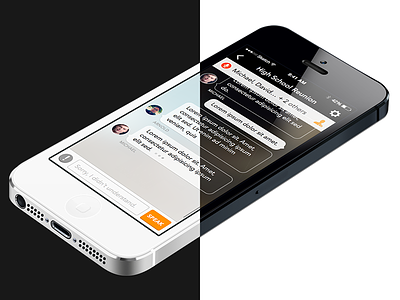 Trascense Conversation Screen chat dark interface ios iphone mobile ui ux