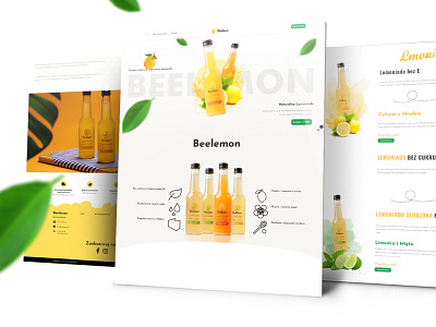 Beelemon - Natural Lemonade Website branding branding design colorful design design ecommerce elementor fresh design graphicdesign lemonade modern modern design ui web web design webdesign website