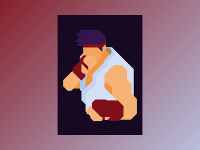 Ryu fanart flat illustration flatdesign ryu street fighter vector