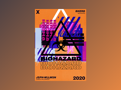 BIOHAZARD abstract aesthetic design experimental graphic design illustration poster a day poster challenge poster design typography