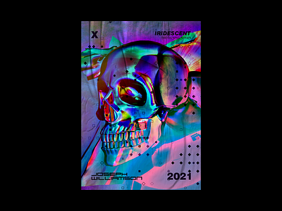 Oilspill Skull Series 3d art 3d rendering aesthetic design experimental futuristic graphic design poster a day poster challenge poster design space